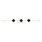 Black three-flower bracelet Van Cleef1